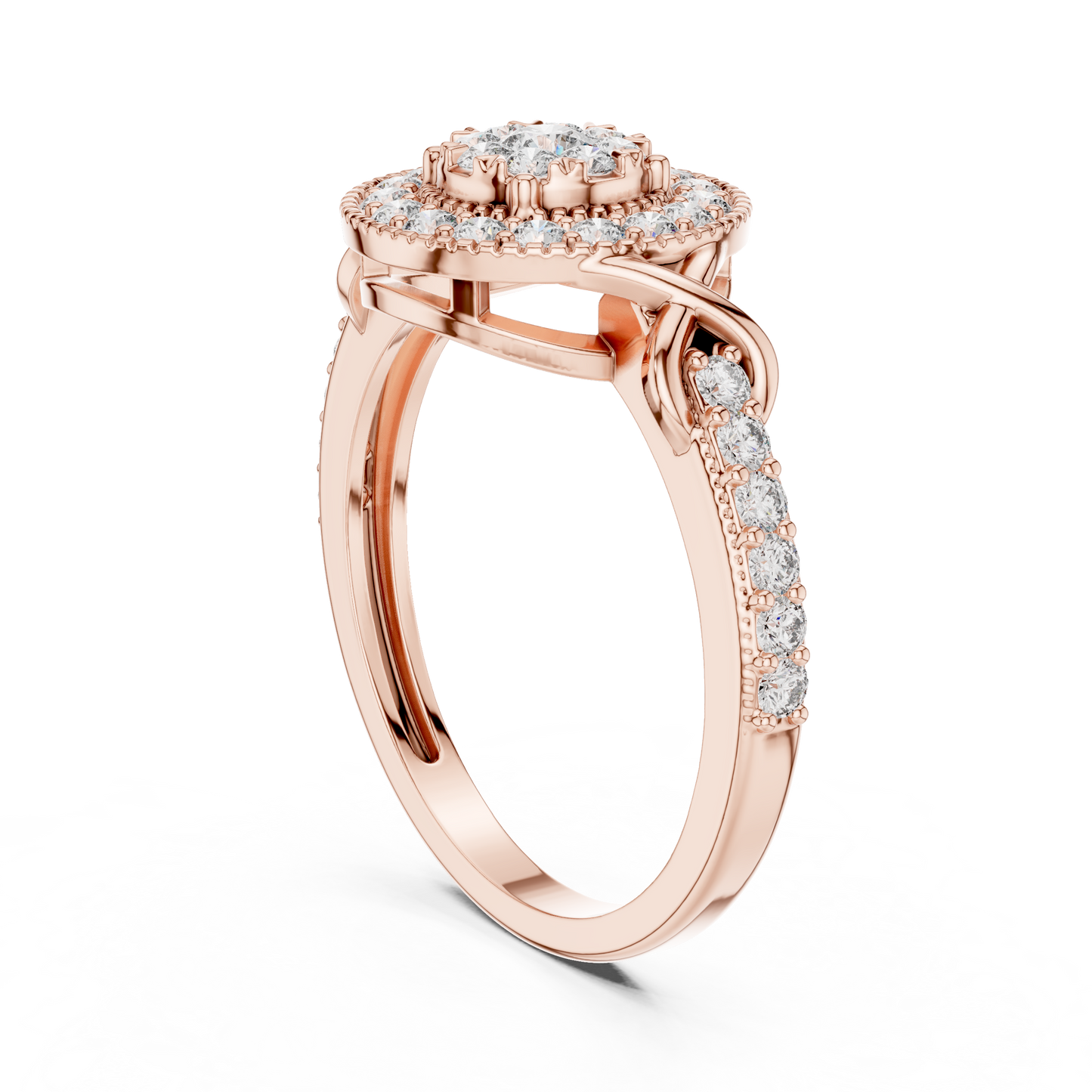 Round Halo Lab Grown Diamond Ring