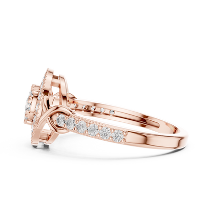Round Halo Lab Grown Diamond Ring