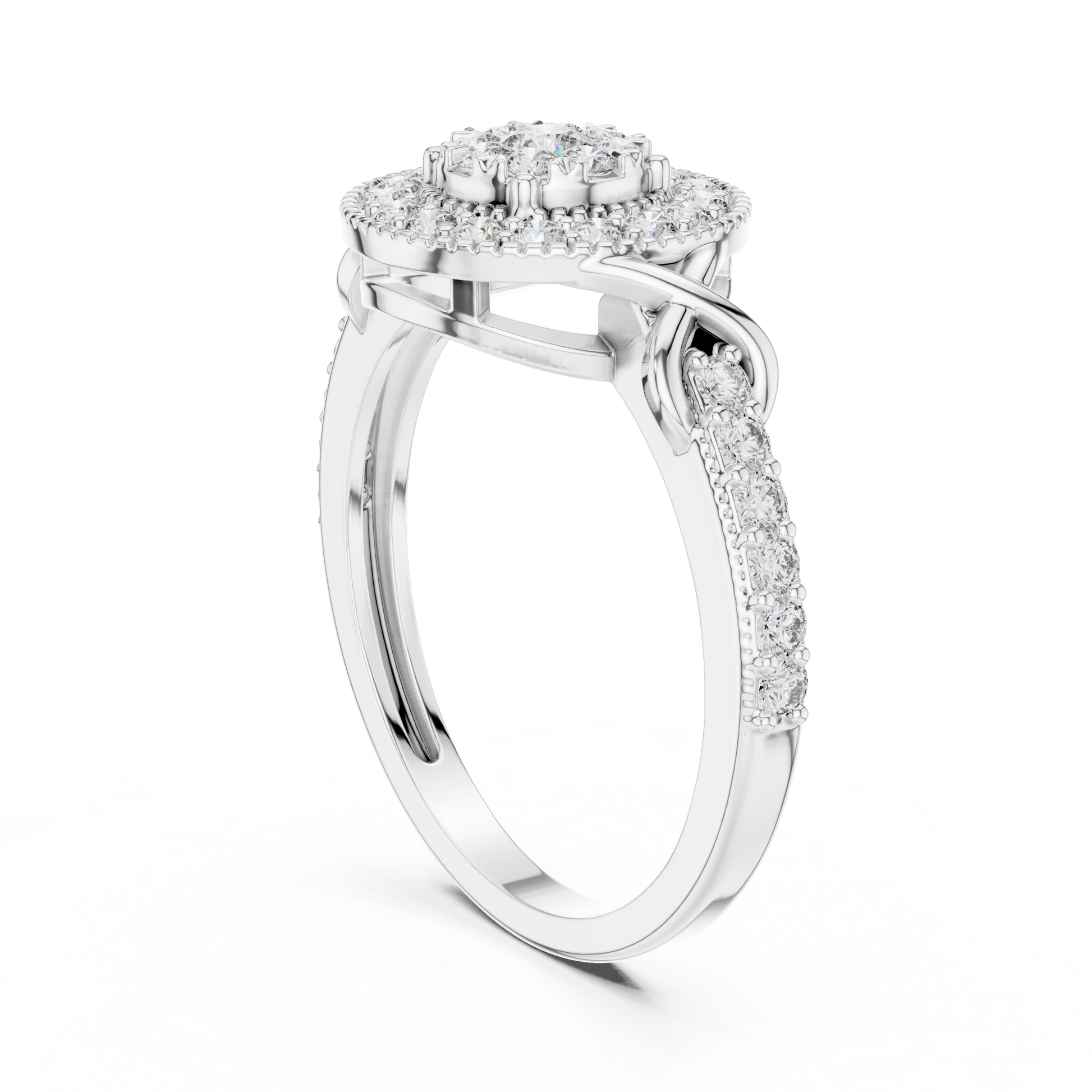 Round Halo Lab Grown Diamond Ring