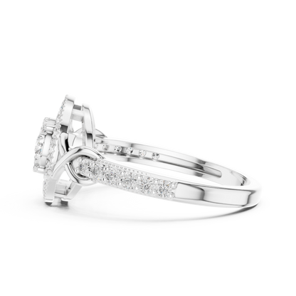 Round Halo Lab Grown Diamond Ring