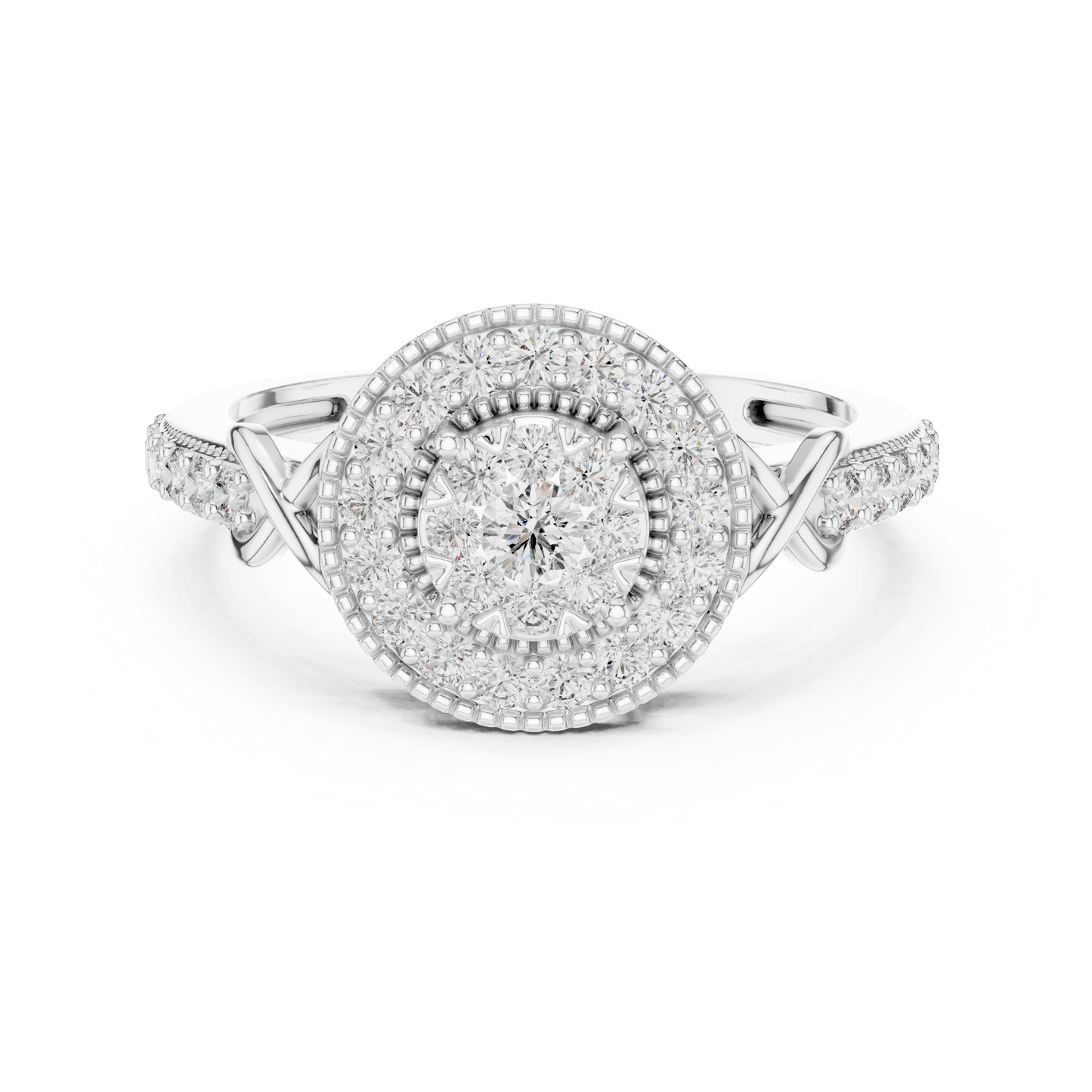 Round Halo Lab Grown Diamond Ring