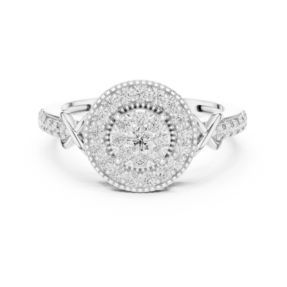 Round Halo Lab Grown Diamond Ring