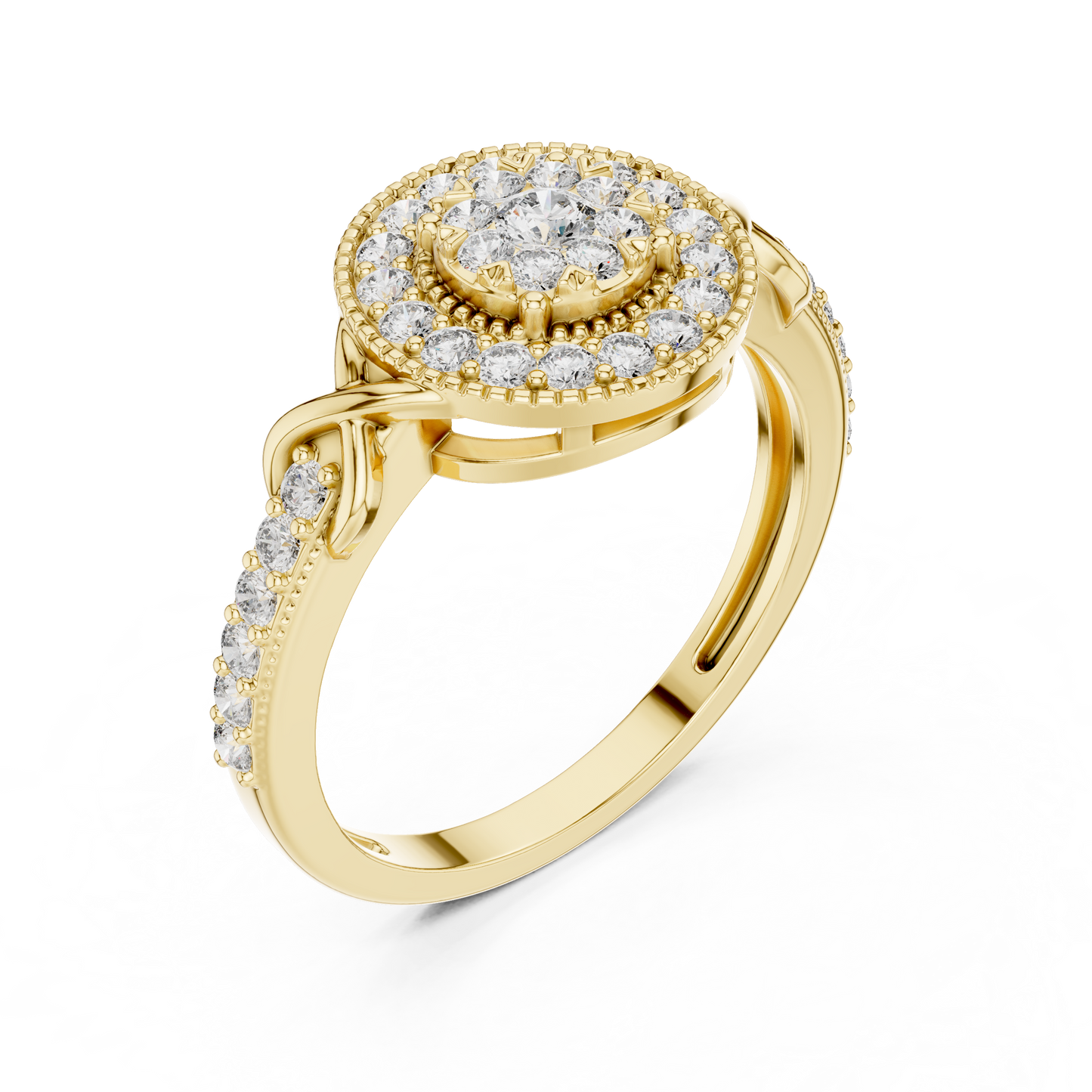 Round Halo Lab Grown Diamond Ring