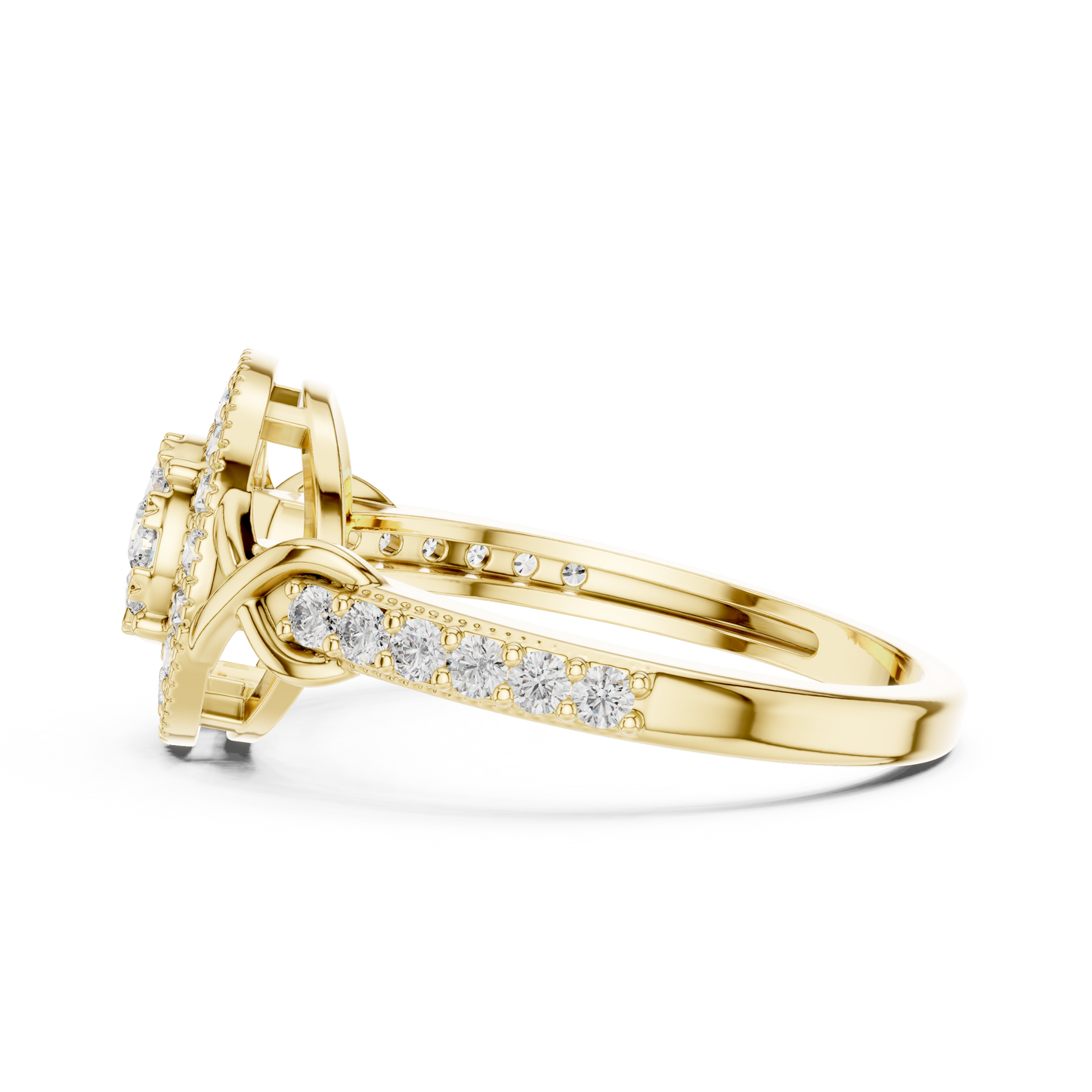 Round Halo Lab Grown Diamond Ring