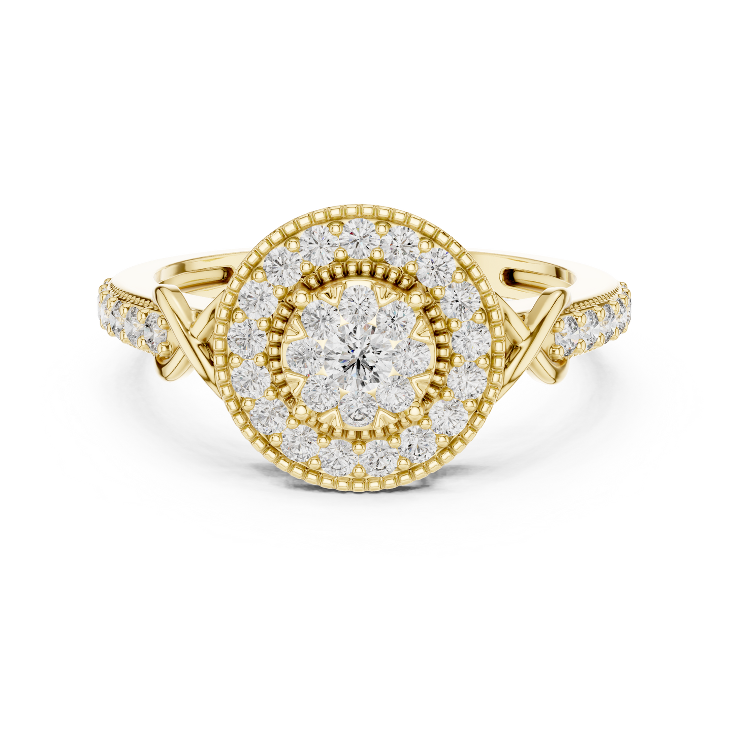 Round Halo Lab Grown Diamond Ring