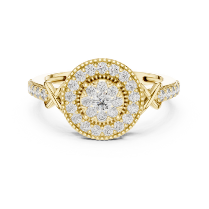 Round Halo Lab Grown Diamond Ring