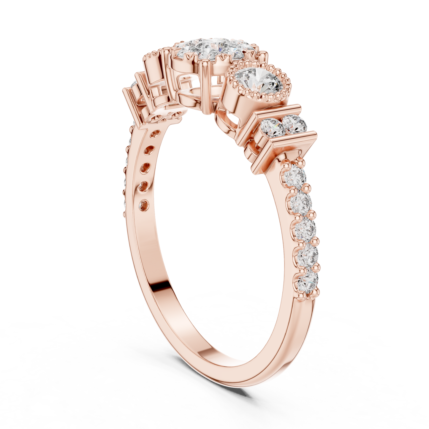 Round Halo Lab Grown Diamond Ring