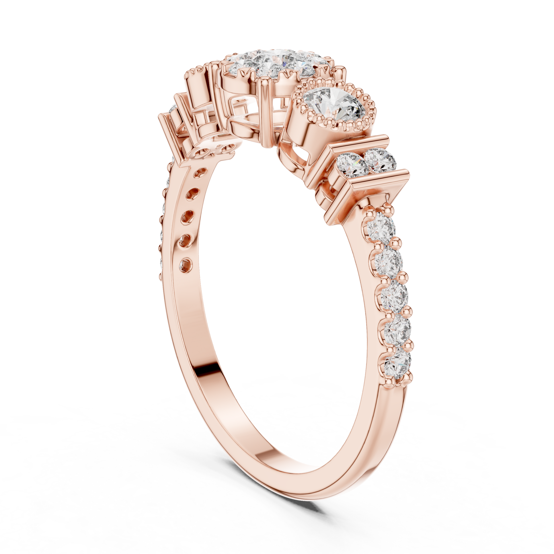 Round Halo Lab Grown Diamond Ring