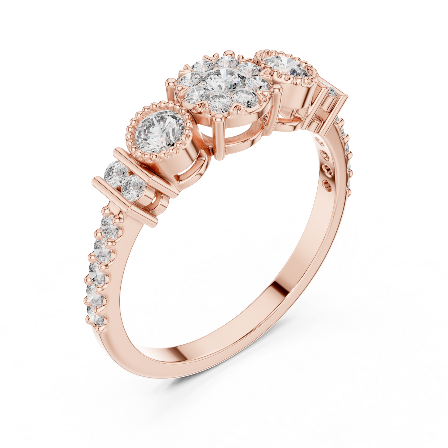 Round Halo Lab Grown Diamond Ring