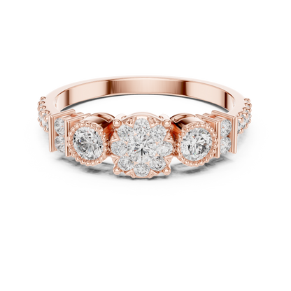 Round Halo Lab Grown Diamond Ring