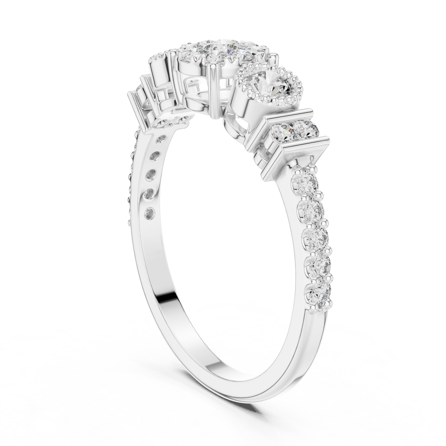 Round Halo Lab Grown Diamond Ring