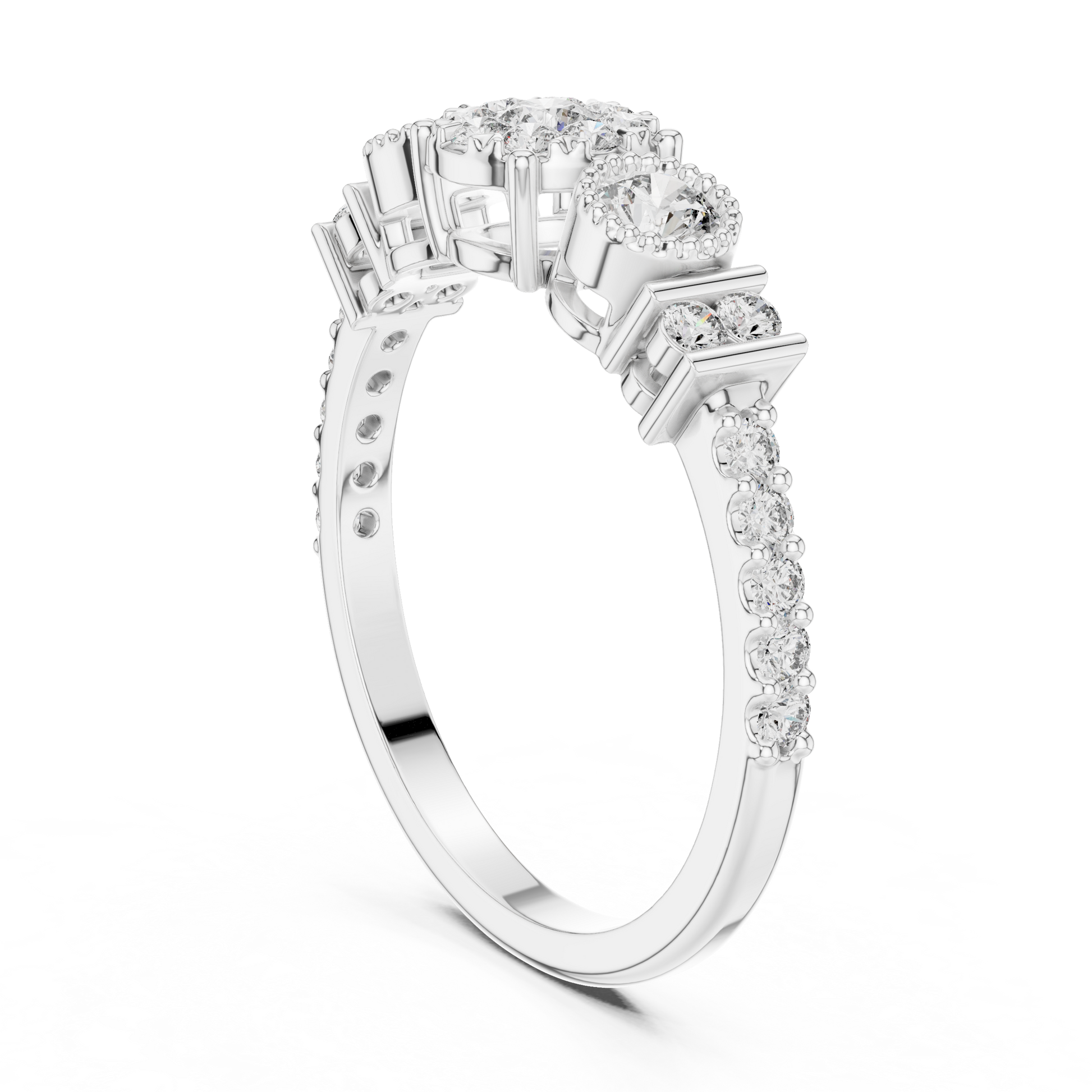 Round Halo Lab Grown Diamond Ring