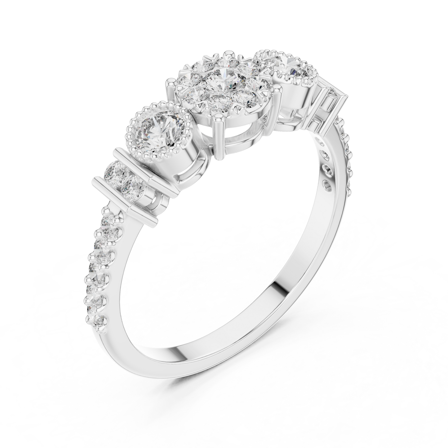 Round Halo Lab Grown Diamond Ring