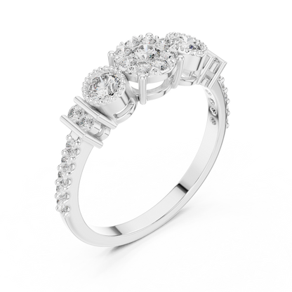 Round Halo Lab Grown Diamond Ring