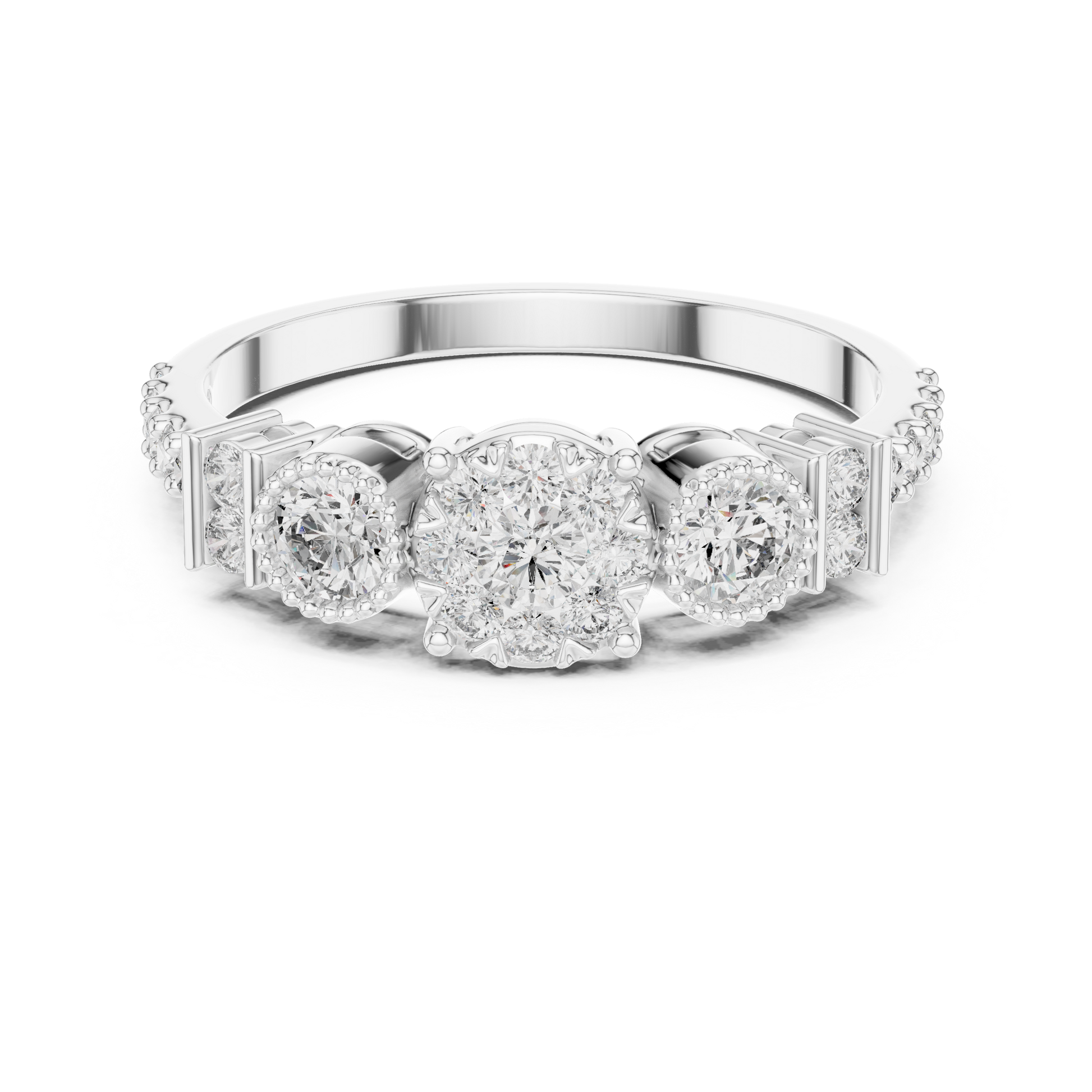 Round Halo Lab Grown Diamond Ring
