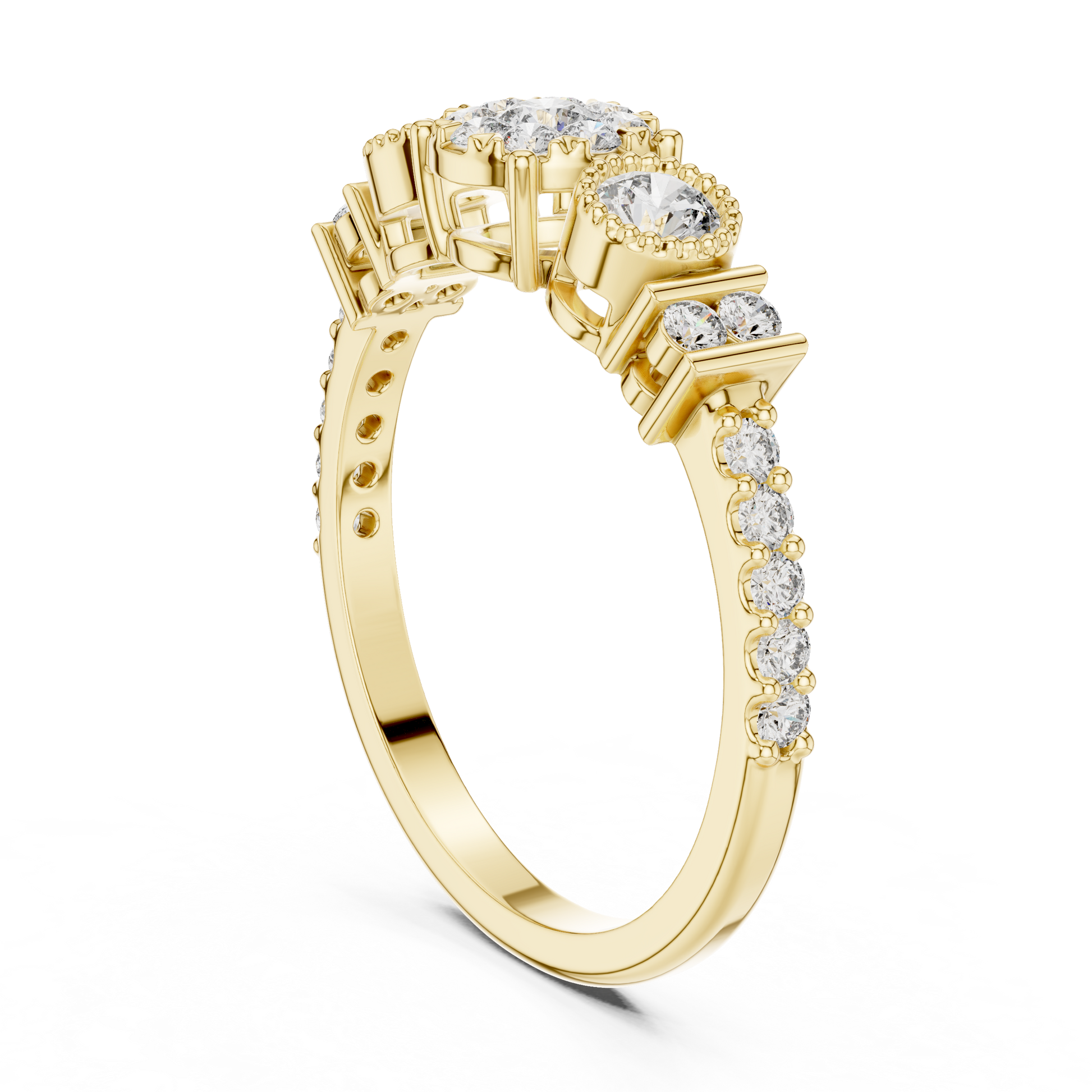 Round Halo Lab Grown Diamond Ring