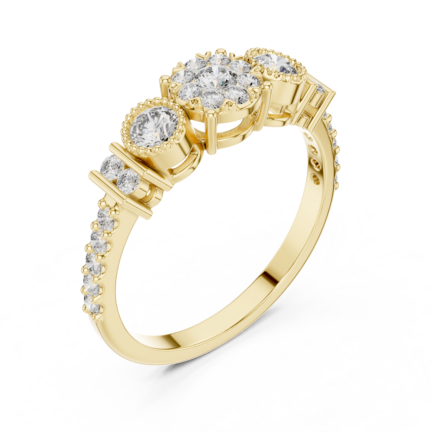Round Halo Lab Grown Diamond Ring