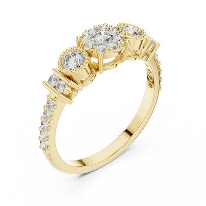Round Halo Lab Grown Diamond Ring