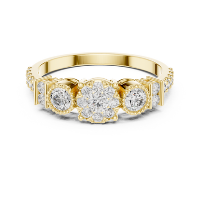Round Halo Lab Grown Diamond Ring