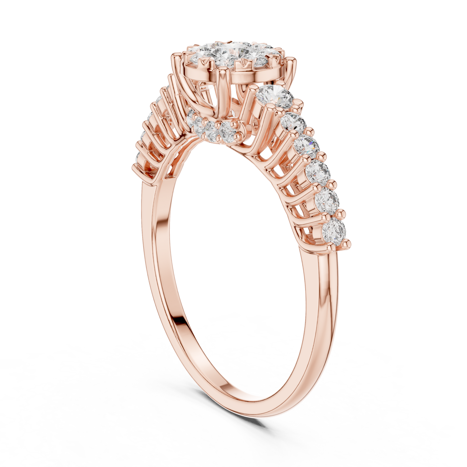Round Halo Lab Grown Diamond Ring