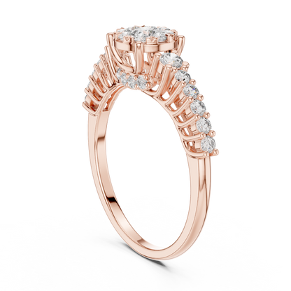 Round Halo Lab Grown Diamond Ring