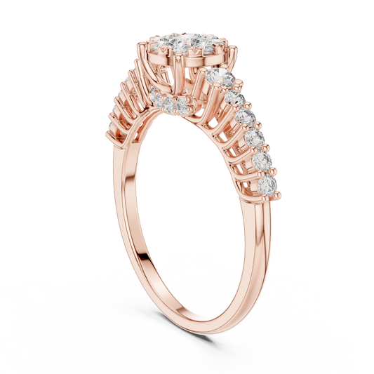 Round Halo Lab Grown Diamond Ring