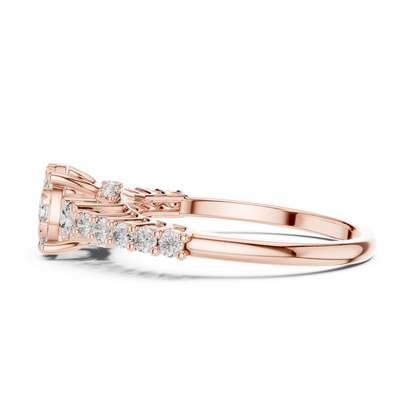 Round Halo Lab Grown Diamond Ring