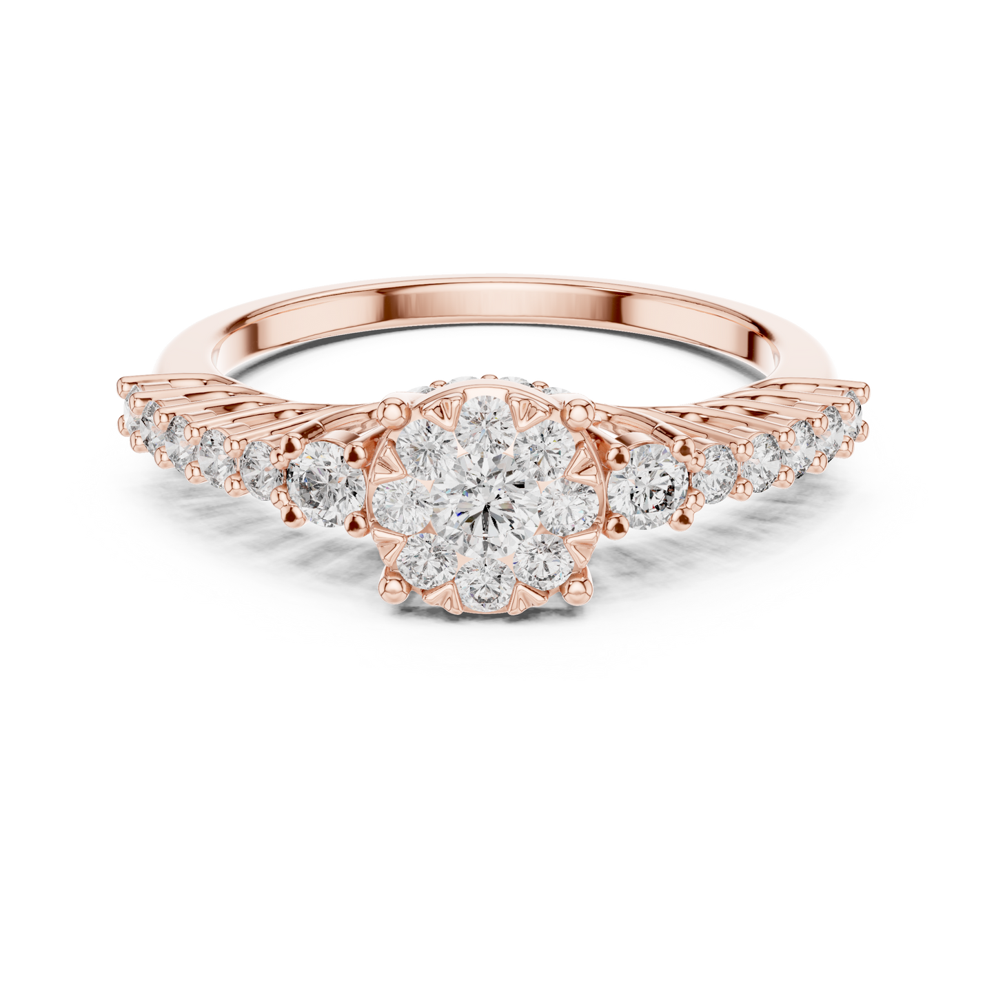 Round Halo Lab Grown Diamond Ring