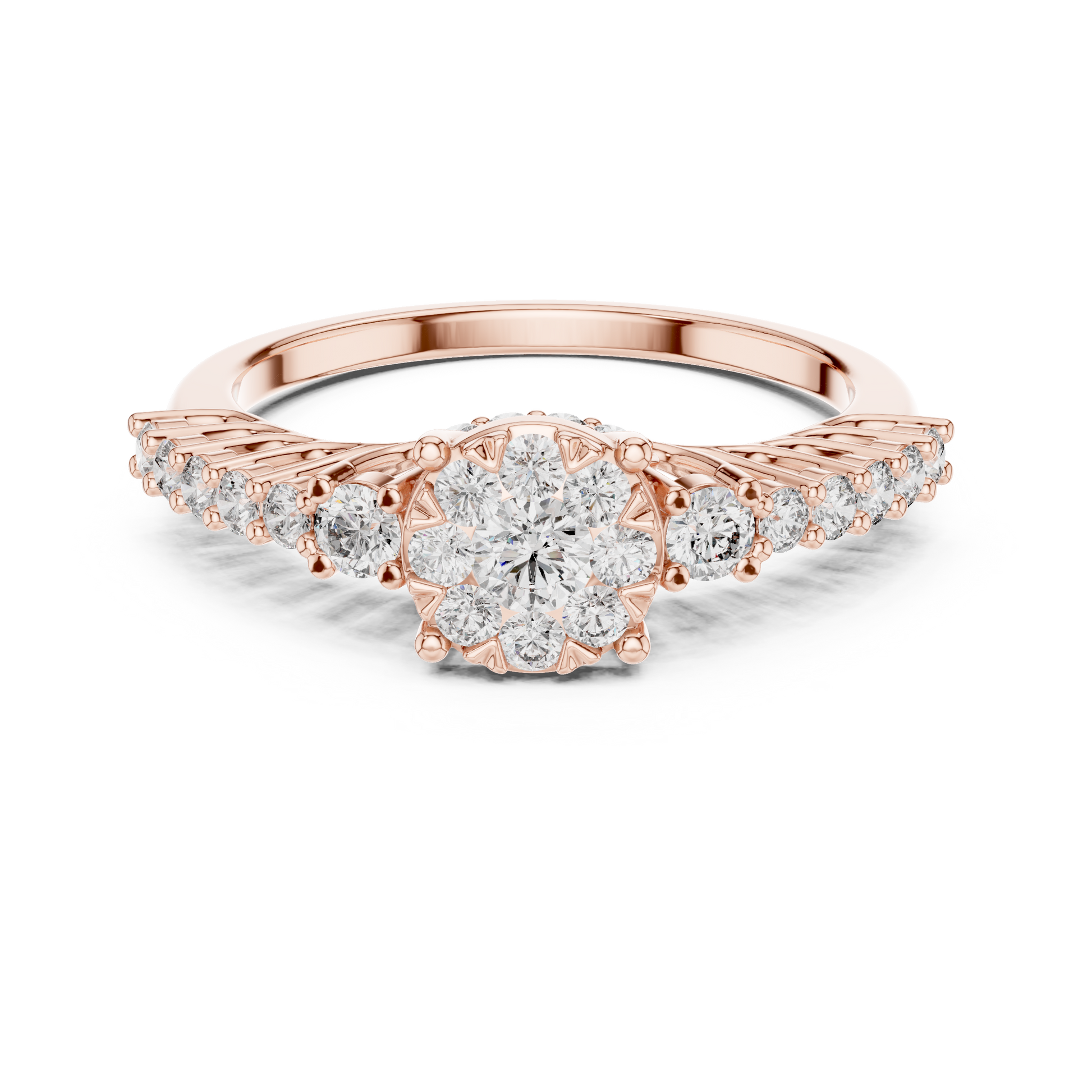 Round Halo Lab Grown Diamond Ring