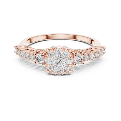 Round Halo Lab Grown Diamond Ring