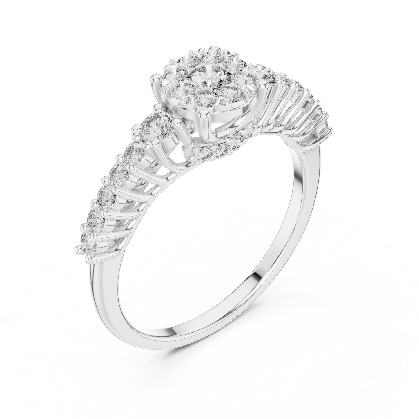 Round Halo Lab Grown Diamond Ring