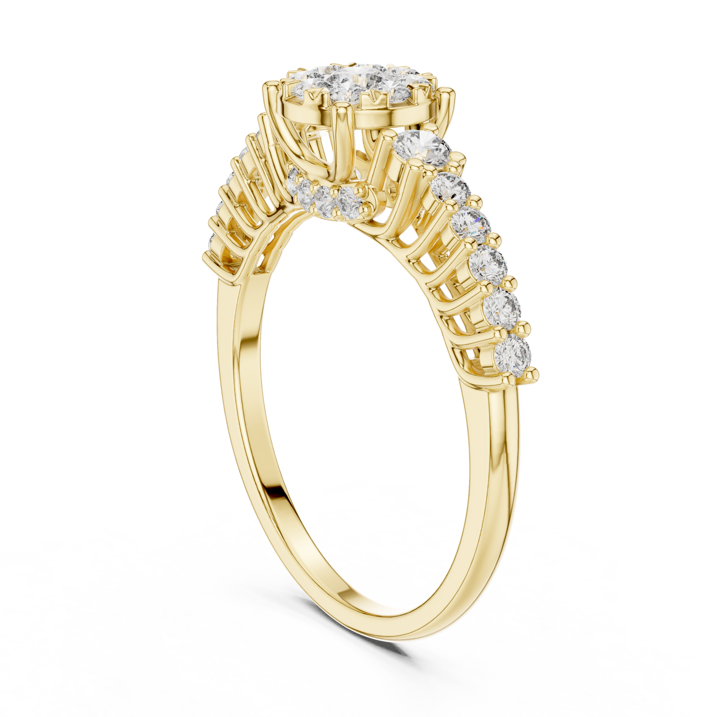 Round Halo Lab Grown Diamond Ring