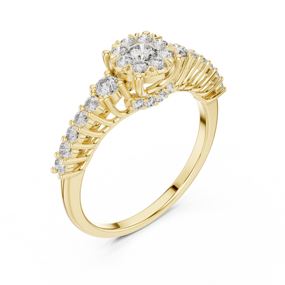 Round Halo Lab Grown Diamond Ring