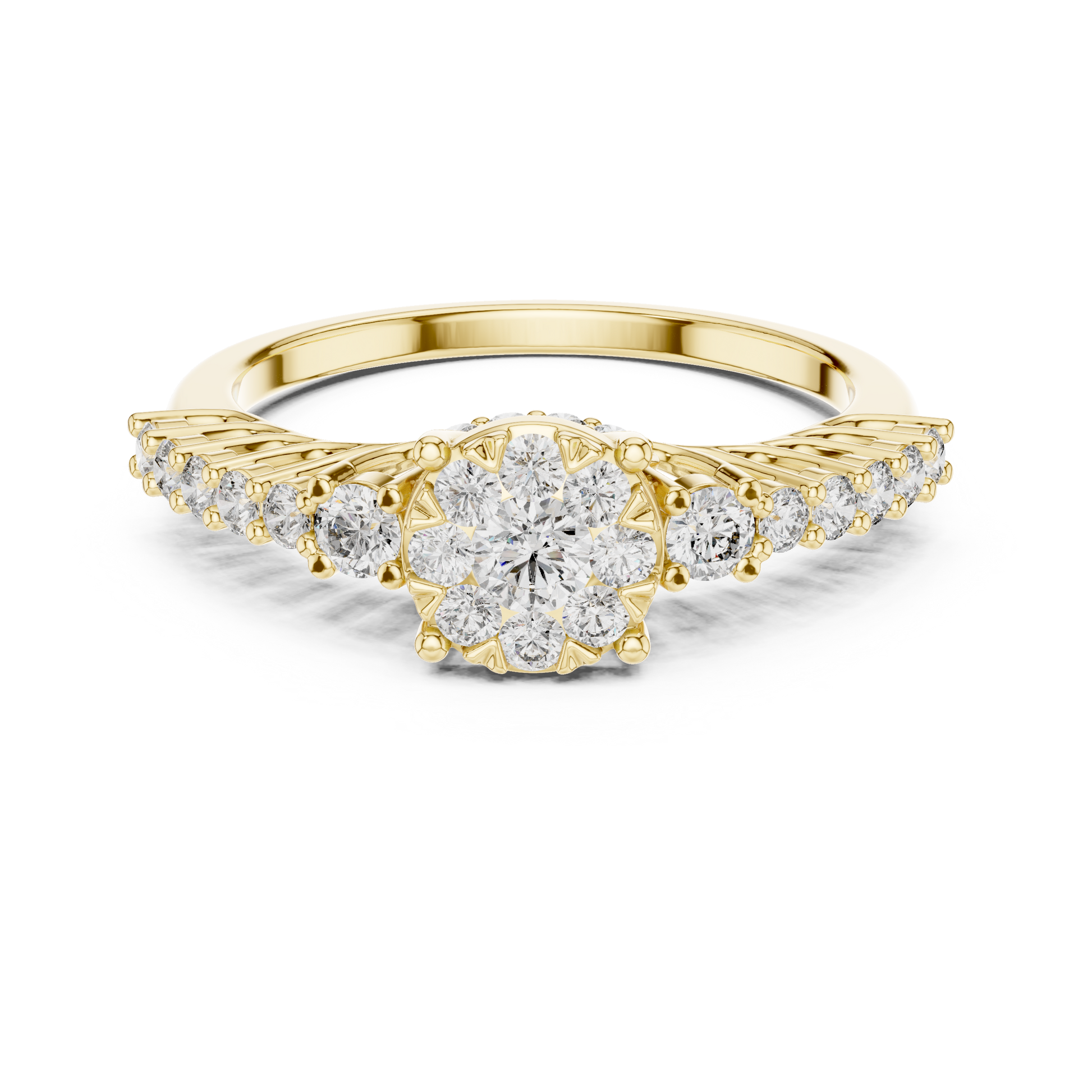 Round Halo Lab Grown Diamond Ring