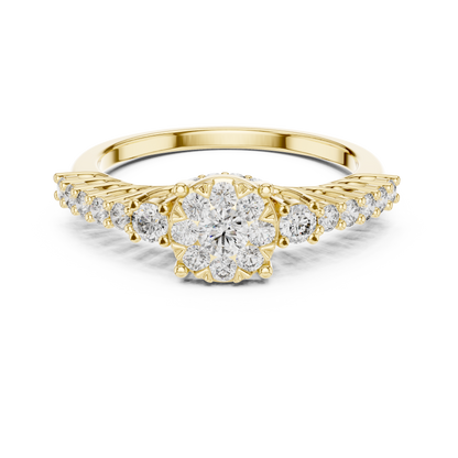 Round Halo Lab Grown Diamond Ring