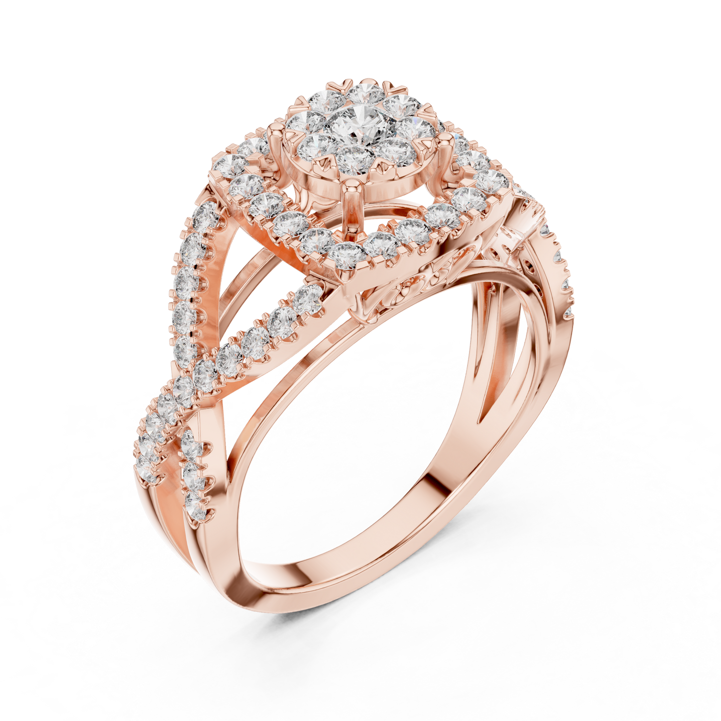 Mixed Shape Lab Grown Diamond Halo Ring