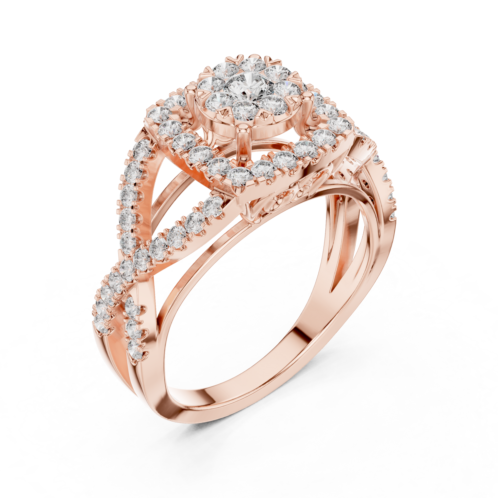 Mixed Shape Lab Grown Diamond Halo Ring