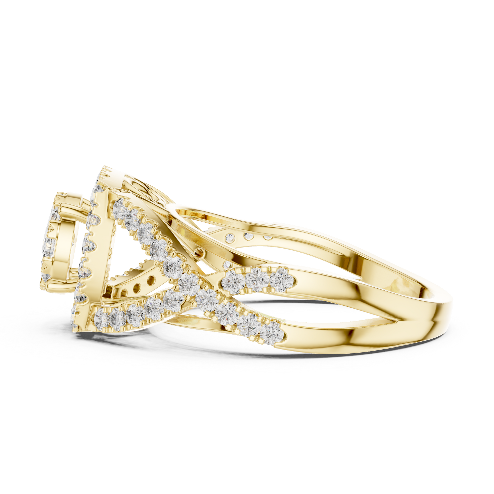 Mixed Shape Lab Grown Diamond Halo Ring