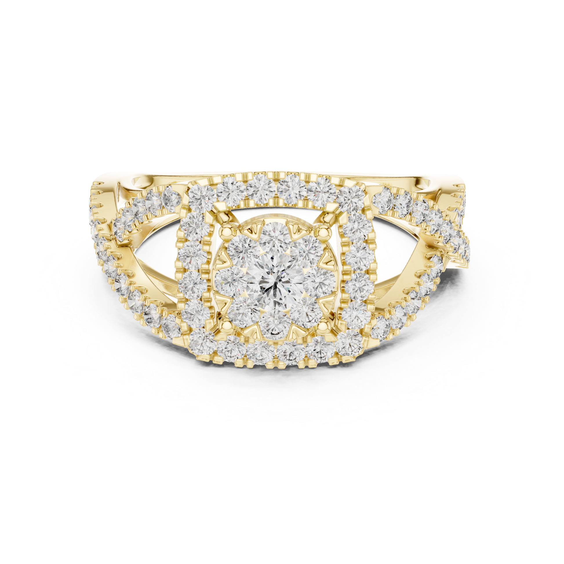 Mixed Shape Lab Grown Diamond Halo Ring