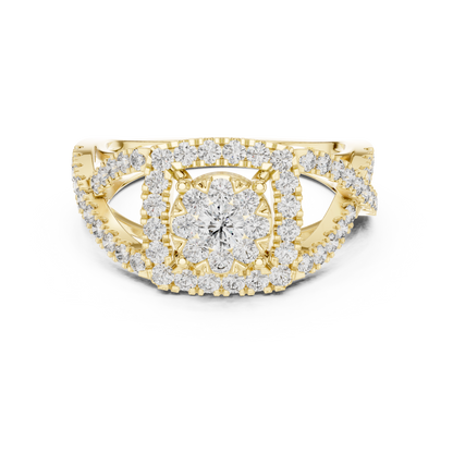 Mixed Shape Lab Grown Diamond Halo Ring