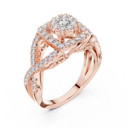 Round Halo Lab Grown Diamond Ring