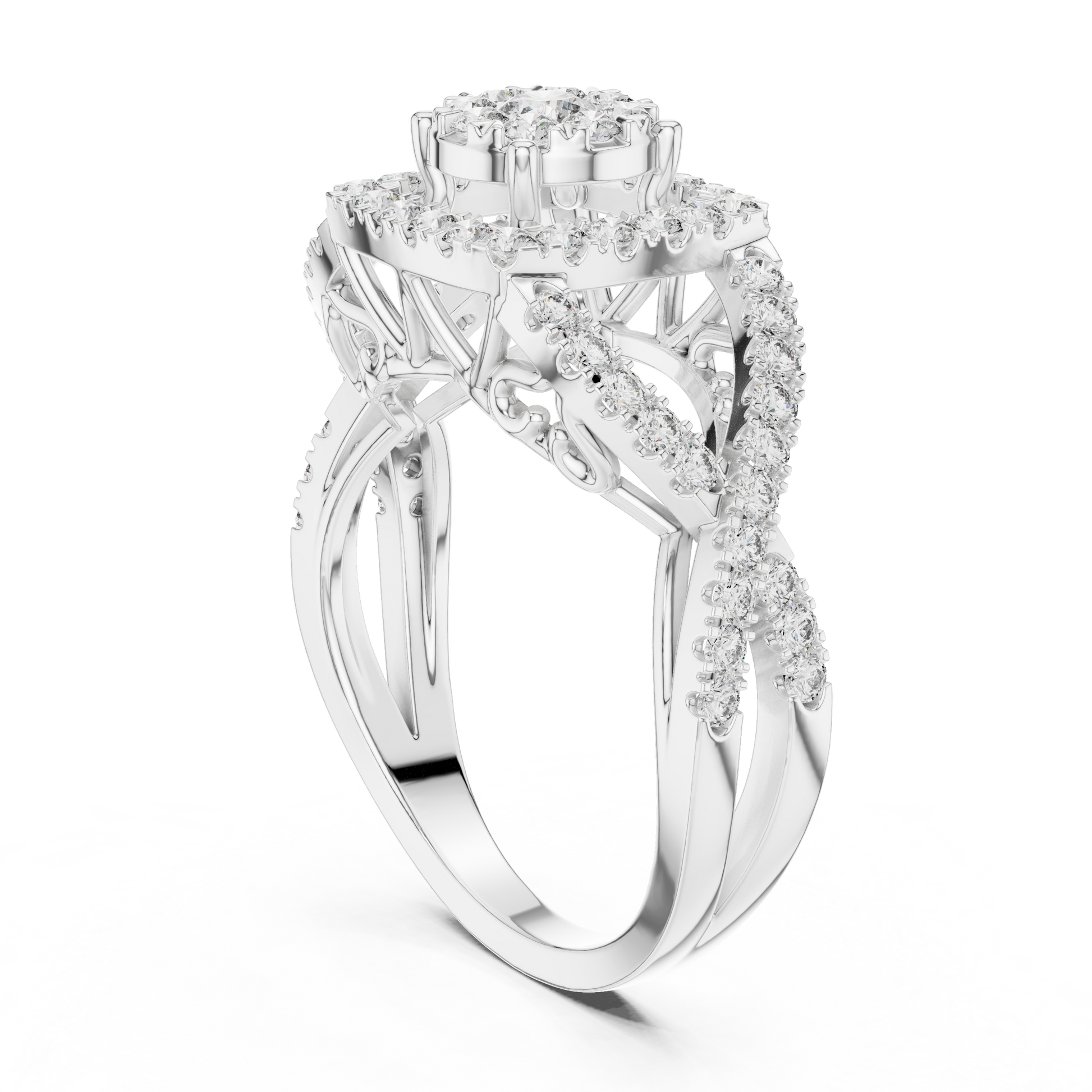 Round Halo Lab Grown Diamond Ring