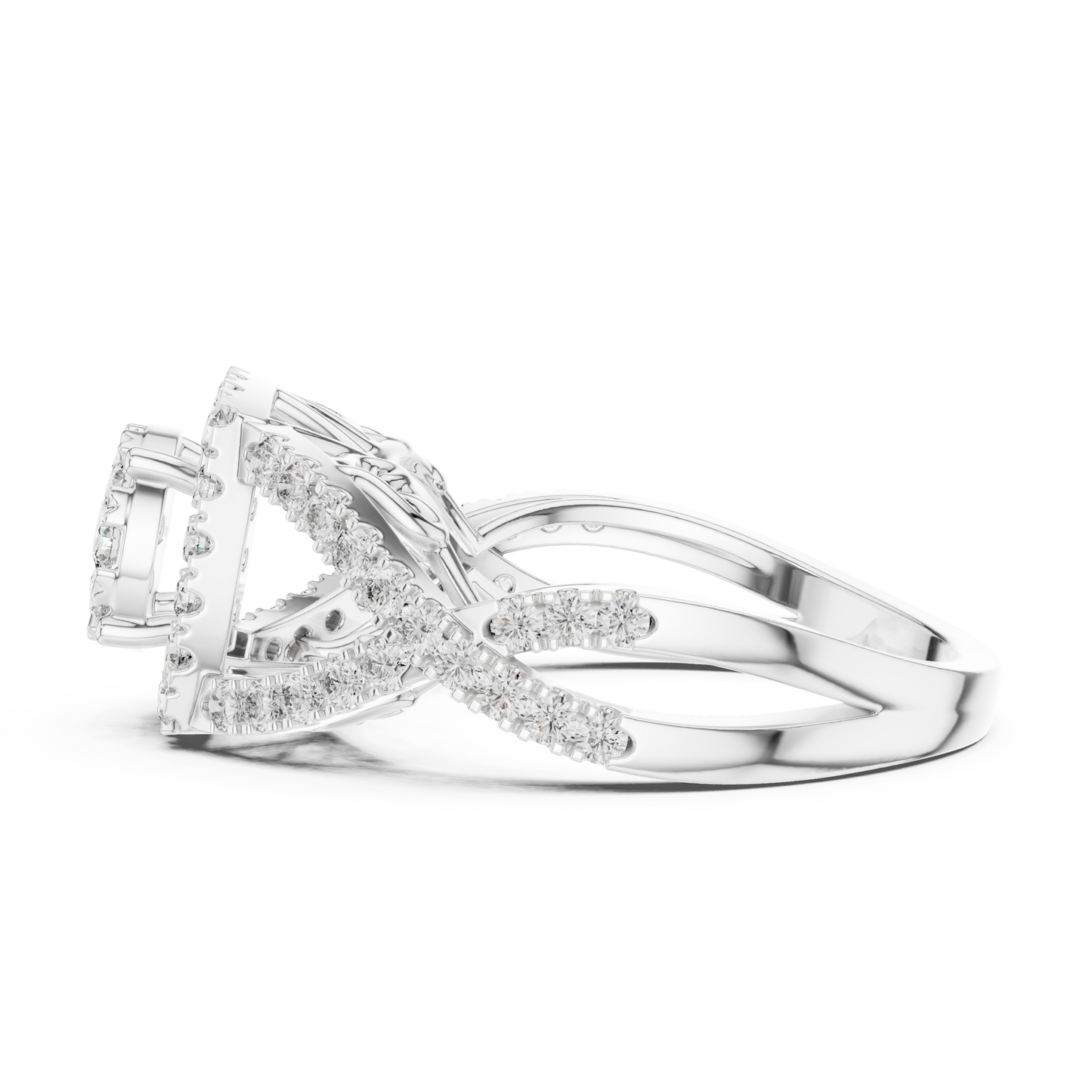 Round Halo Lab Grown Diamond Ring