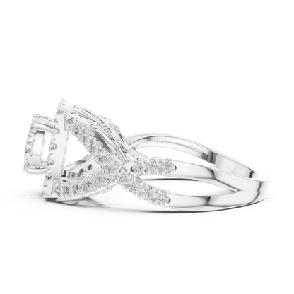 Round Halo Lab Grown Diamond Ring