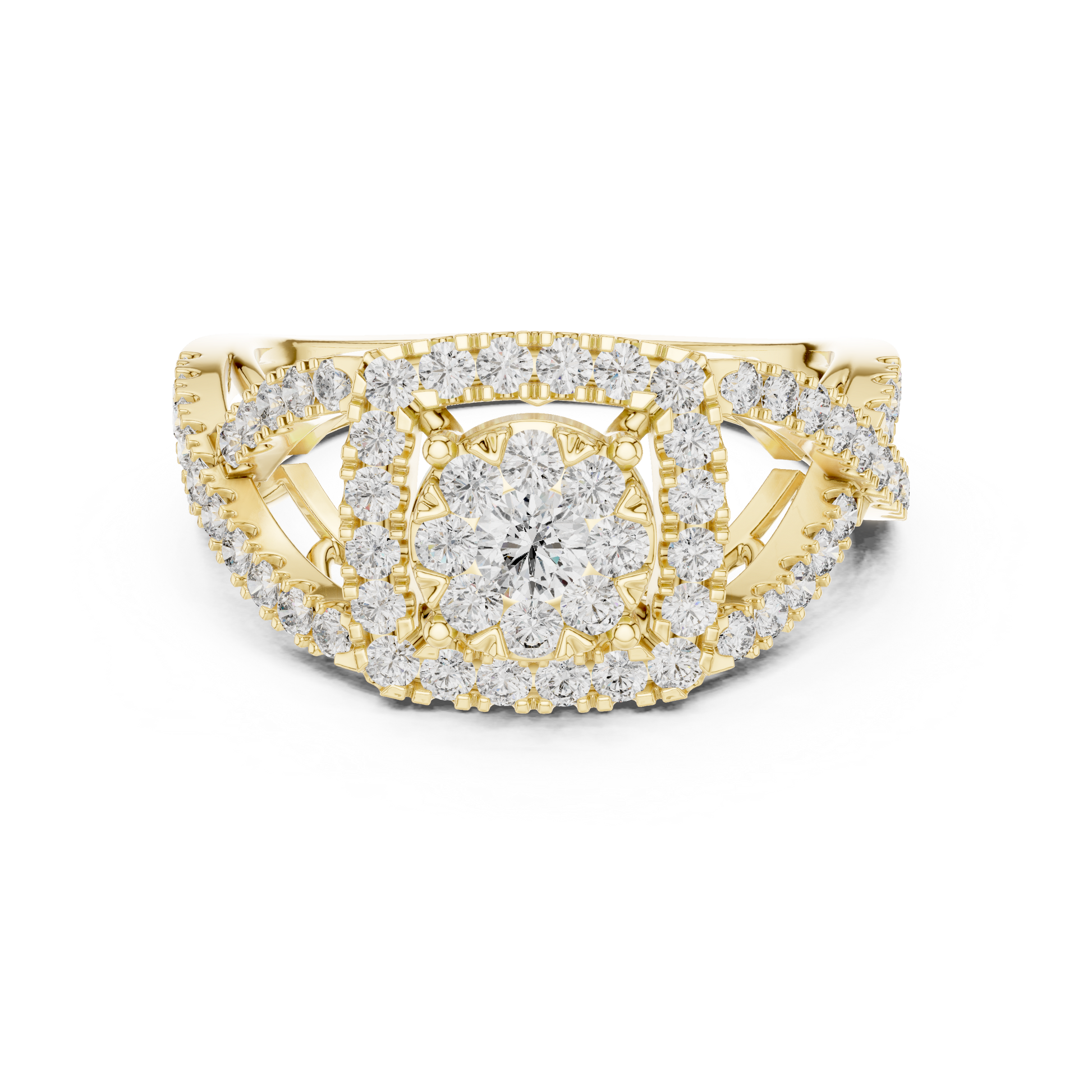 Round Halo Lab Grown Diamond Ring