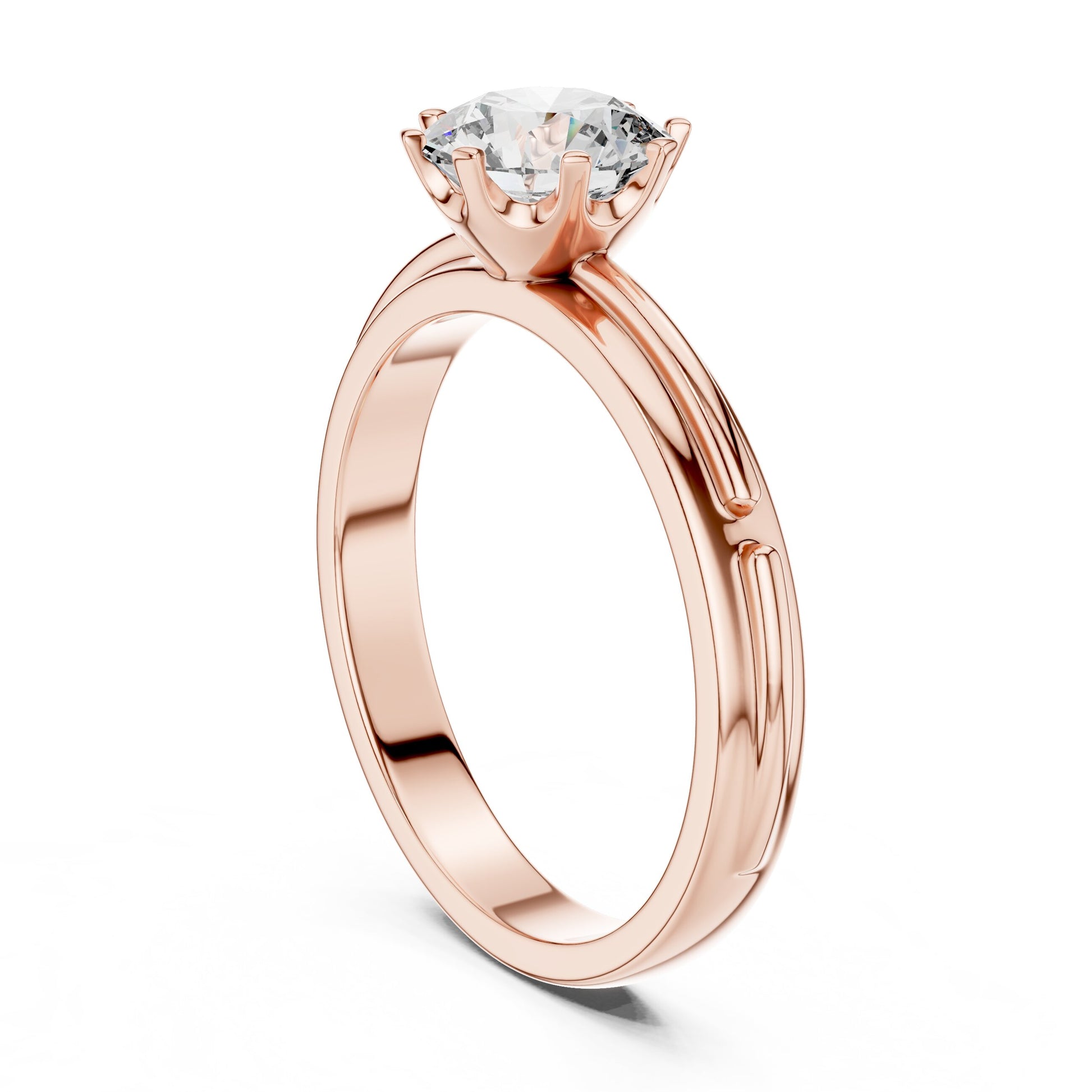 Round Solitaire Lab Grown Diamond Ring