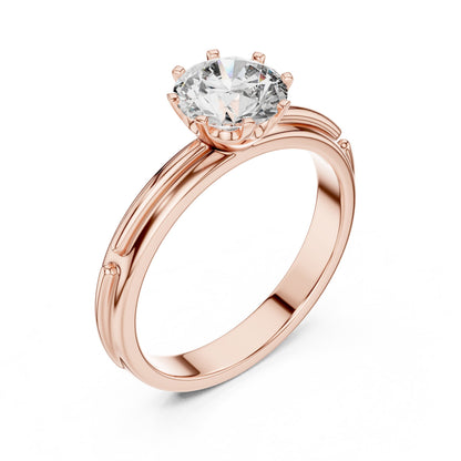 Round Solitaire Lab Grown Diamond Ring