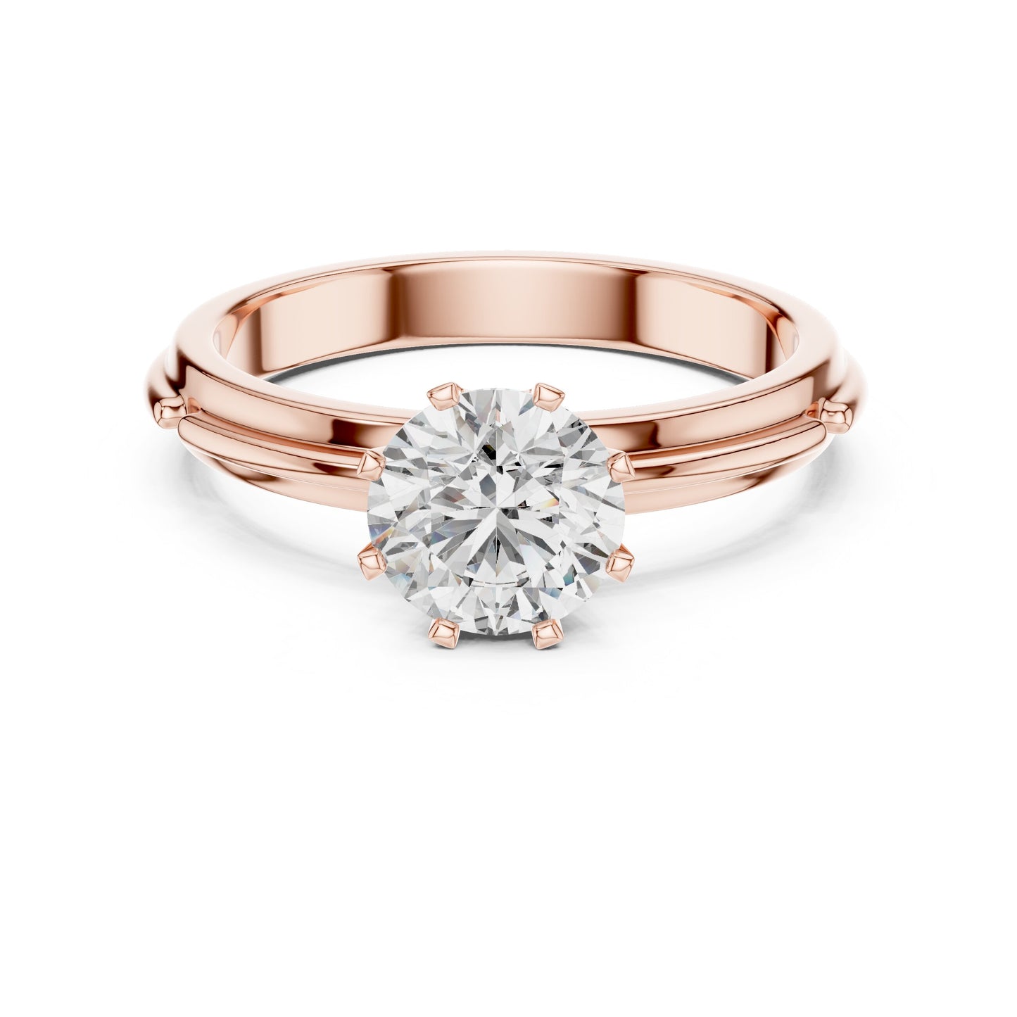 Round Solitaire Lab Grown Diamond Ring