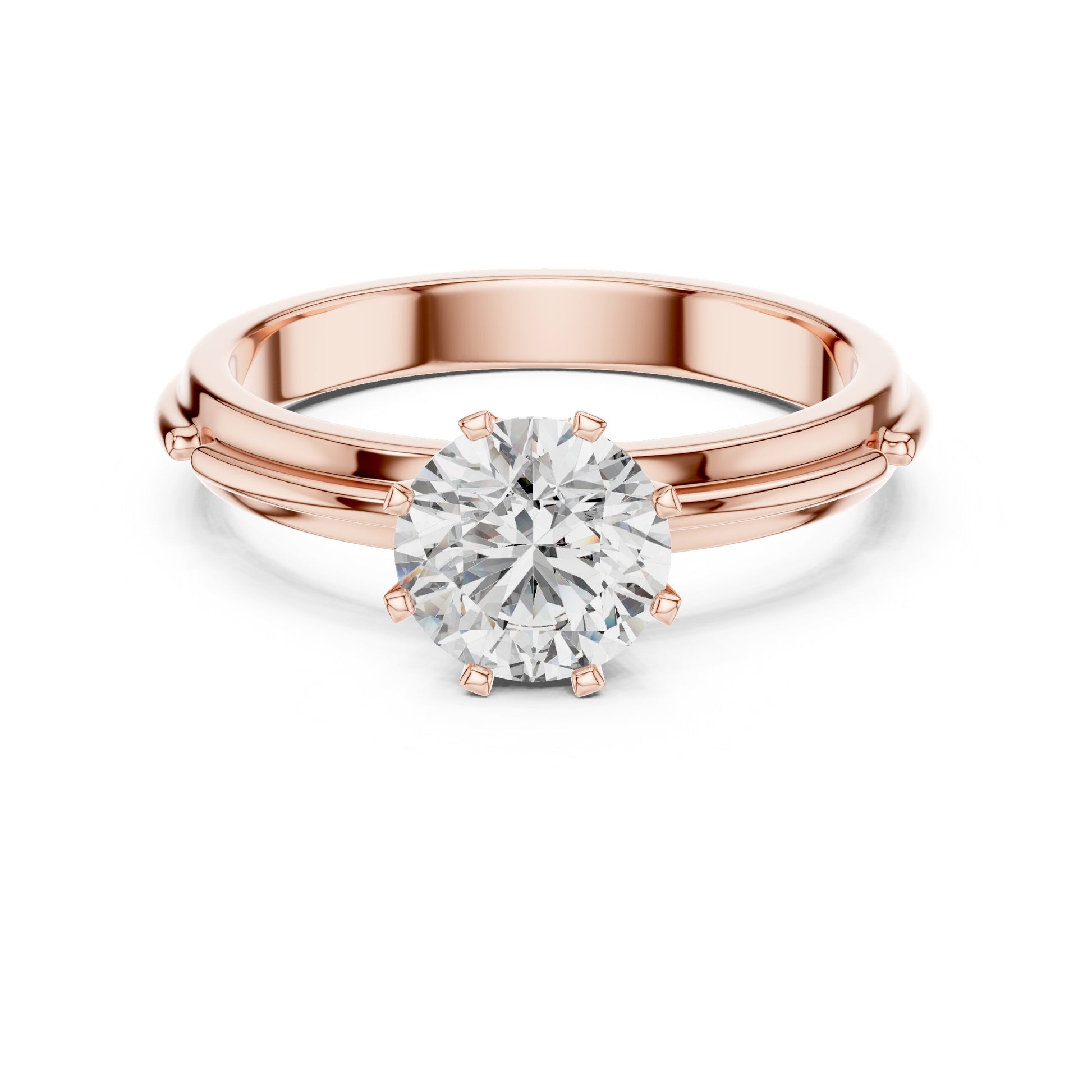 Round Solitaire Lab Grown Diamond Ring