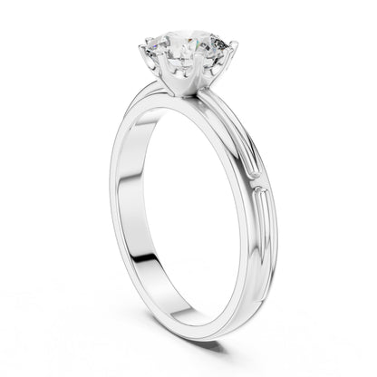 Round Solitaire Lab Grown Diamond Ring